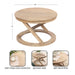 Coffee Table Natural Beige 26x26x16 2