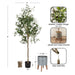 Faux Tree 5.5' Pewter Rustic Brown 2