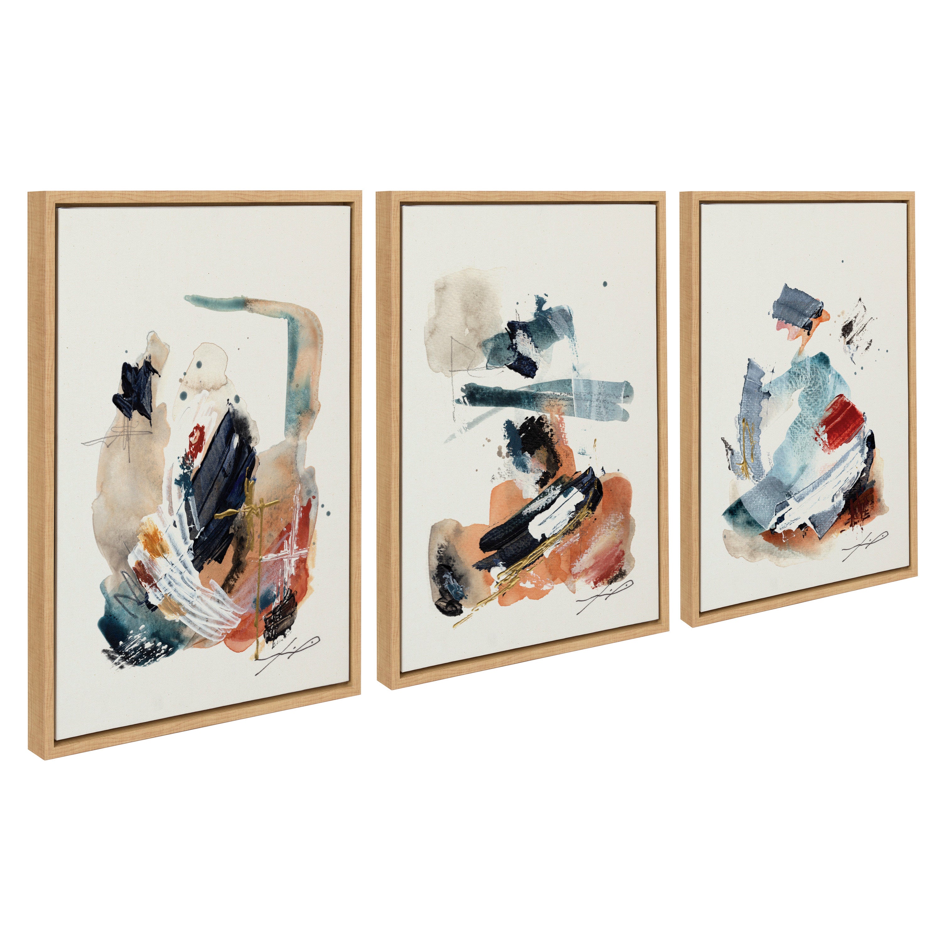 Sylvie By The Fireplace Series Framed Canvas Art Set by Xizhou Xie
