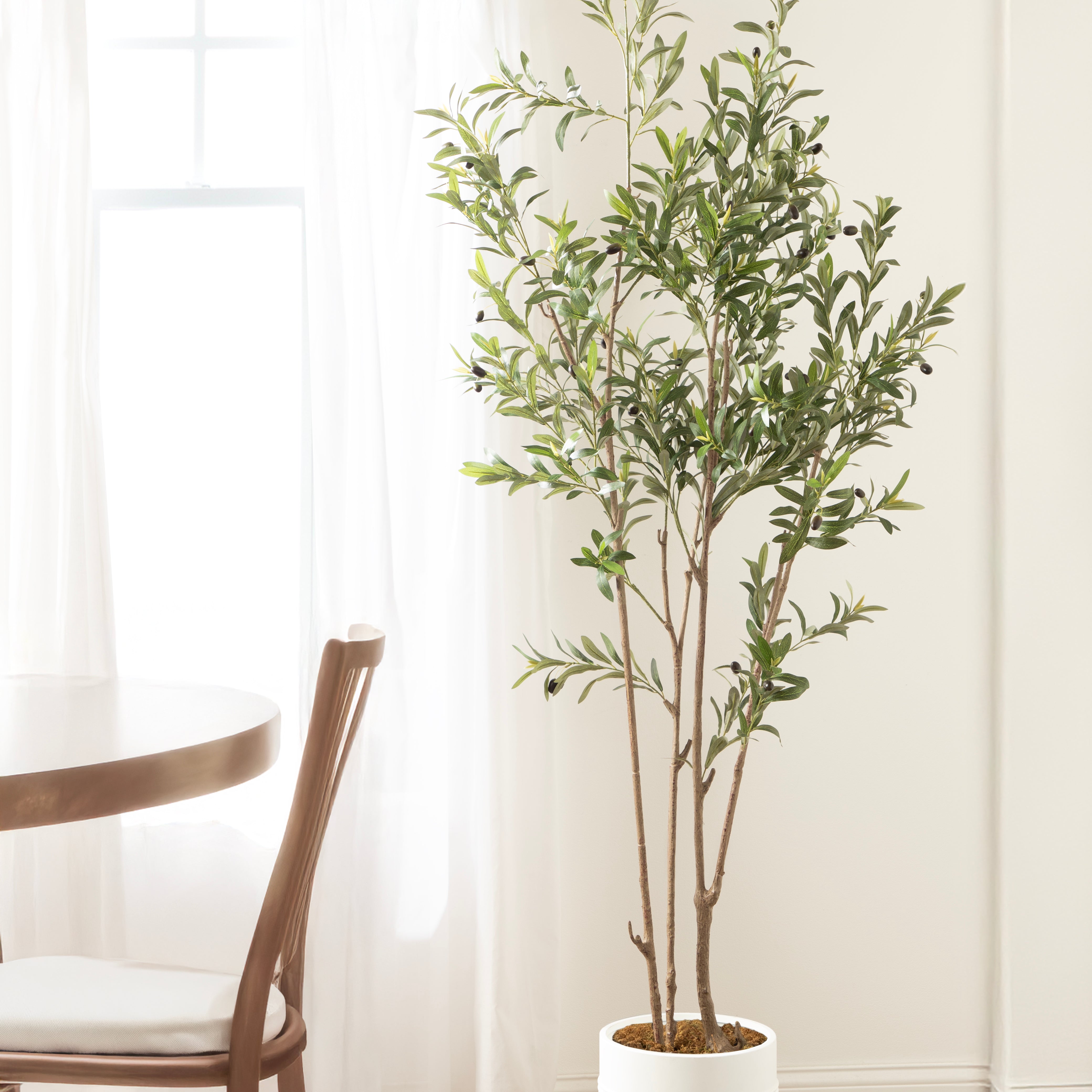 Faux Tree 7.5' White Rustic Brown 7