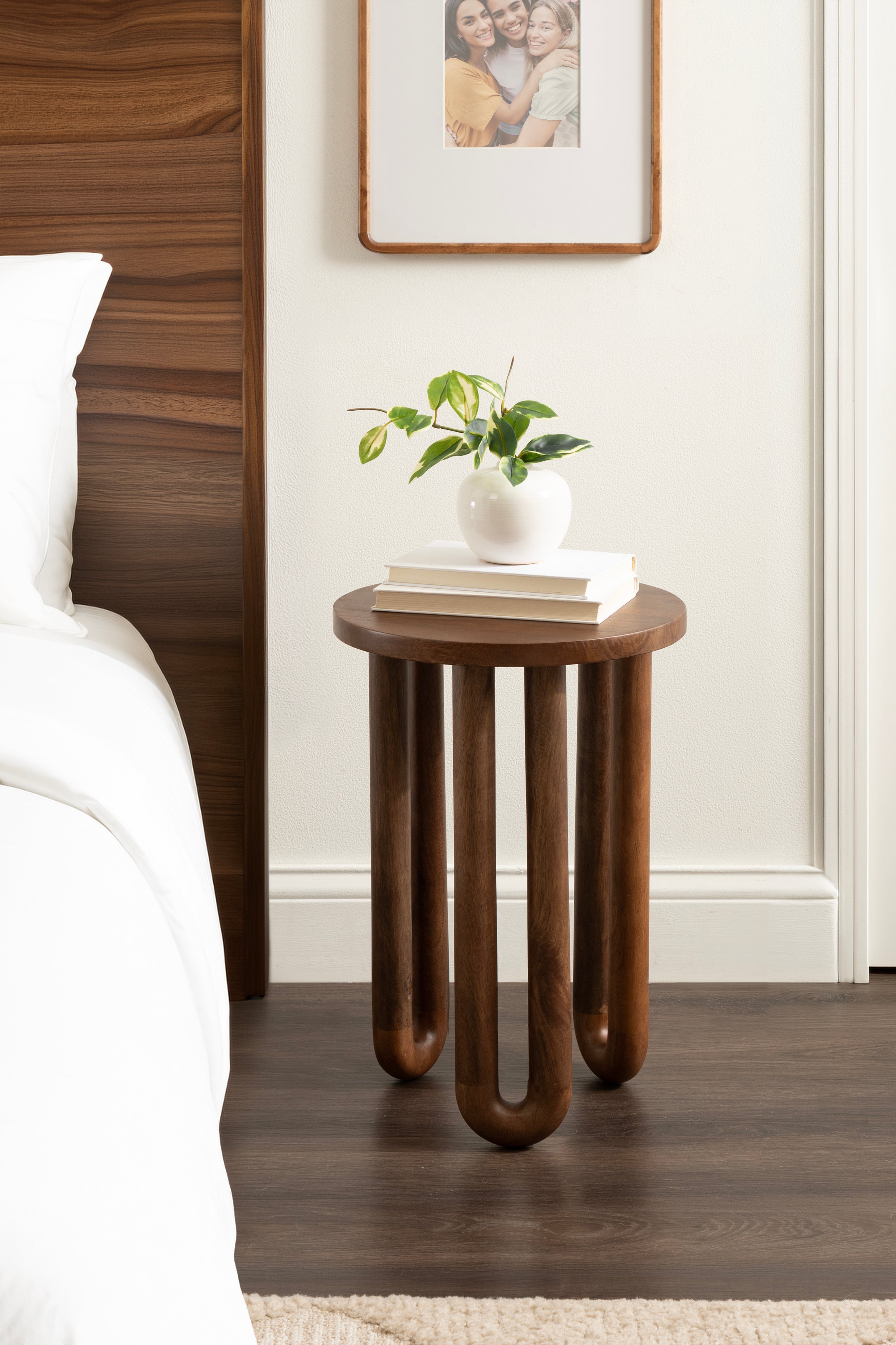 Side Table 14x14x20 Walnut Brown 8