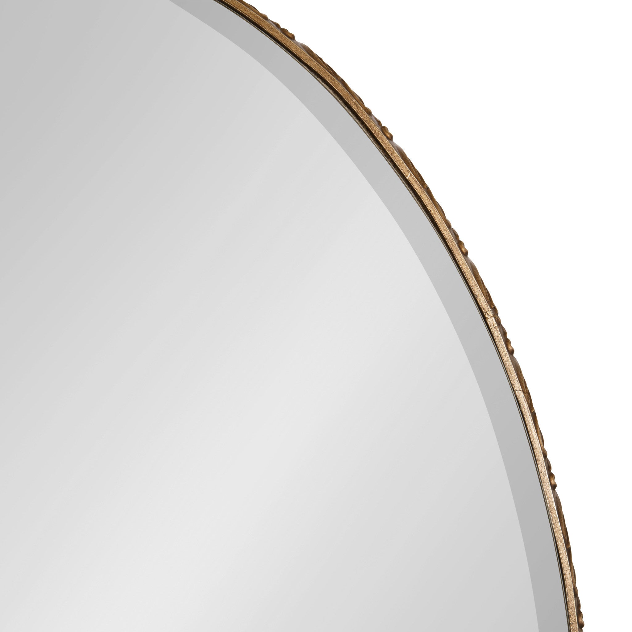 Elmora Leaf Embossed Oval Wall Mirror