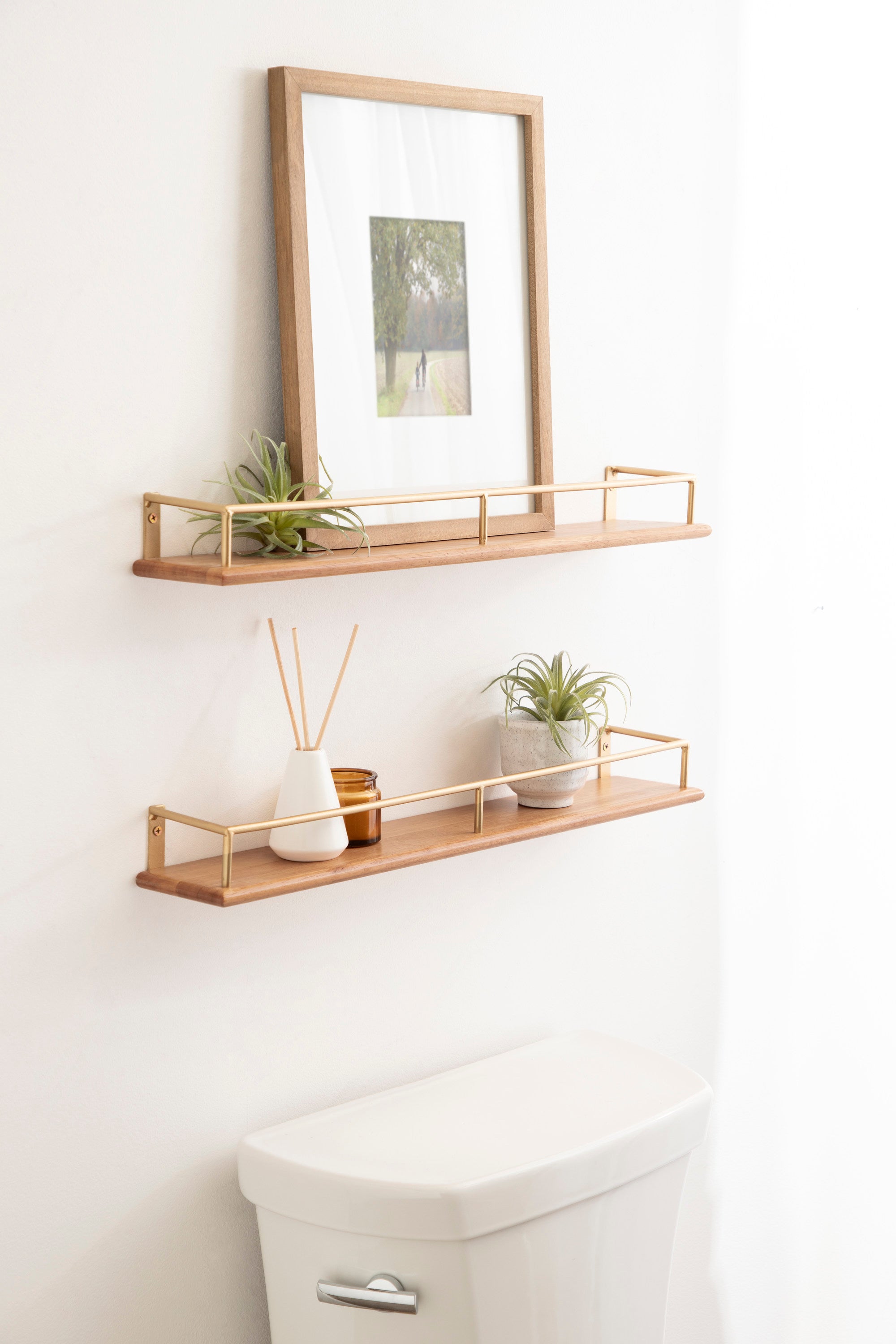 Floating Shelf 2pk 24" Natural Gold 5