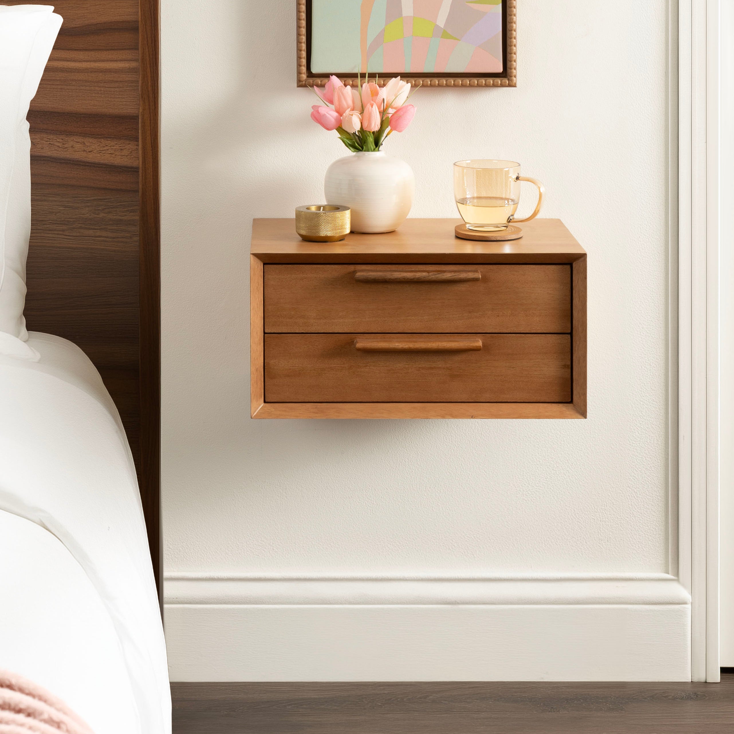 Floating Side Table 16x12x8 Natural 7