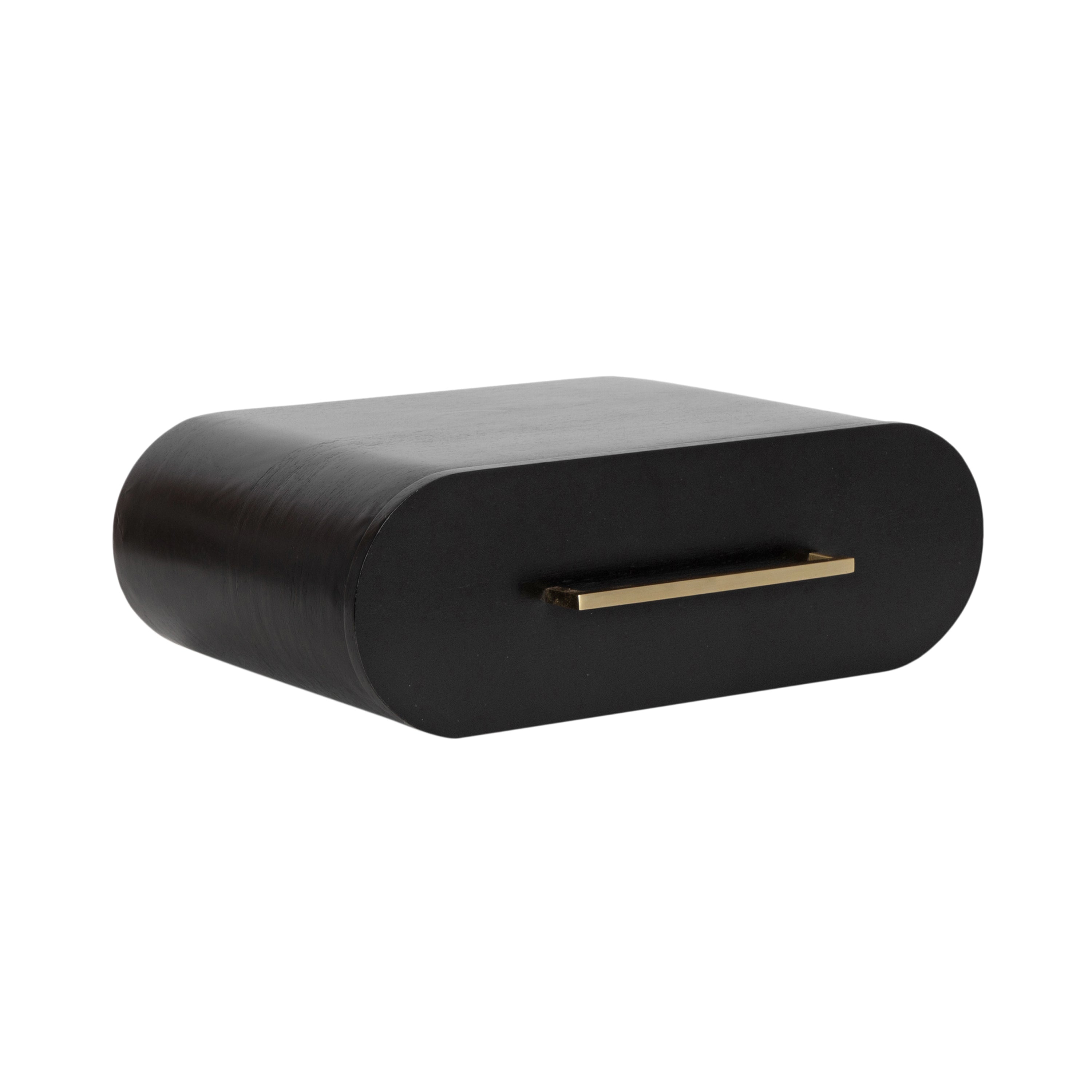 Floating Side Table Black Gold 18x14x6 1