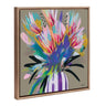 Sylvie Beaded Bright Flowers Framed Canvas by Inkheart Designs