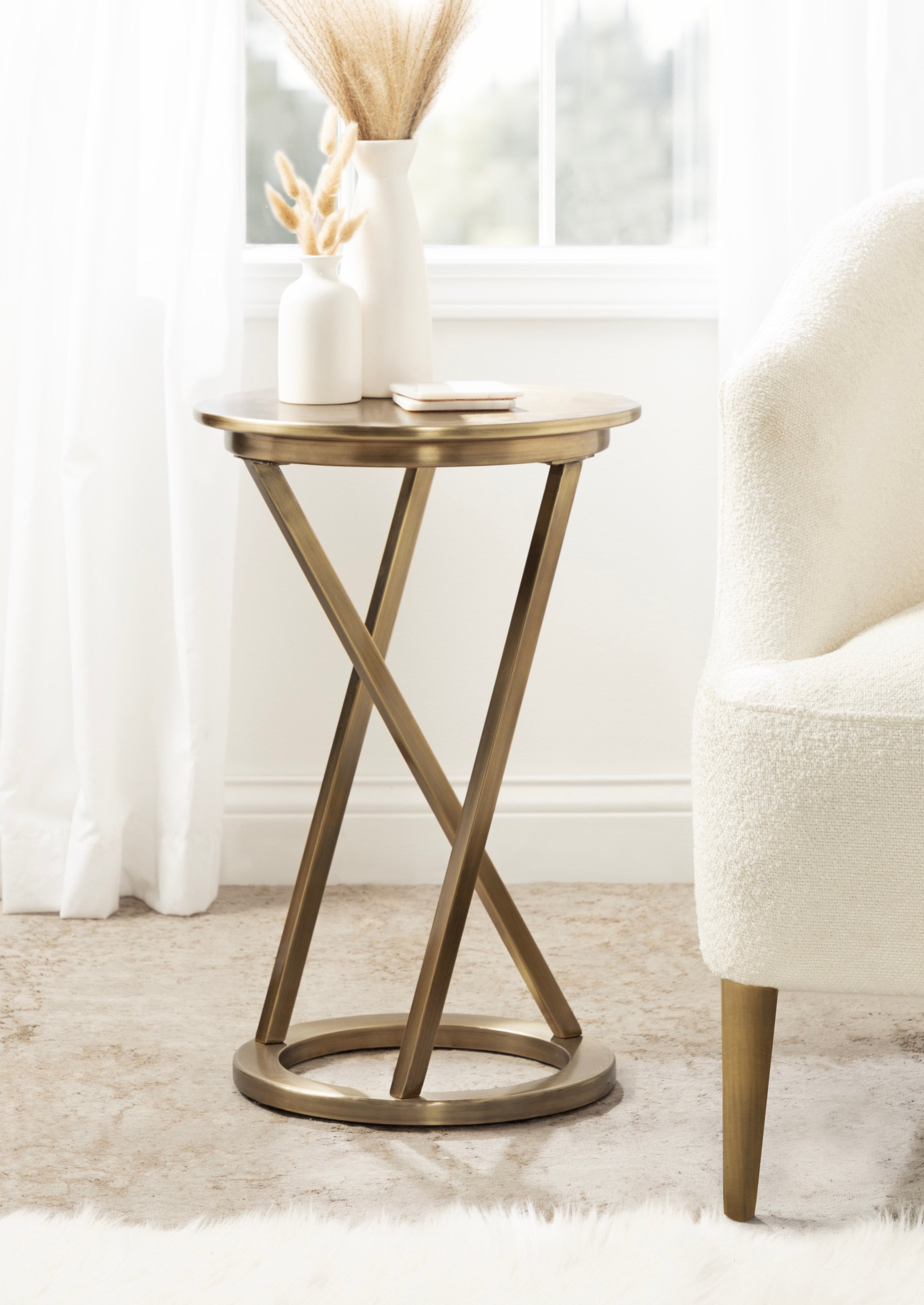Side Table Gold 15x15x23 7