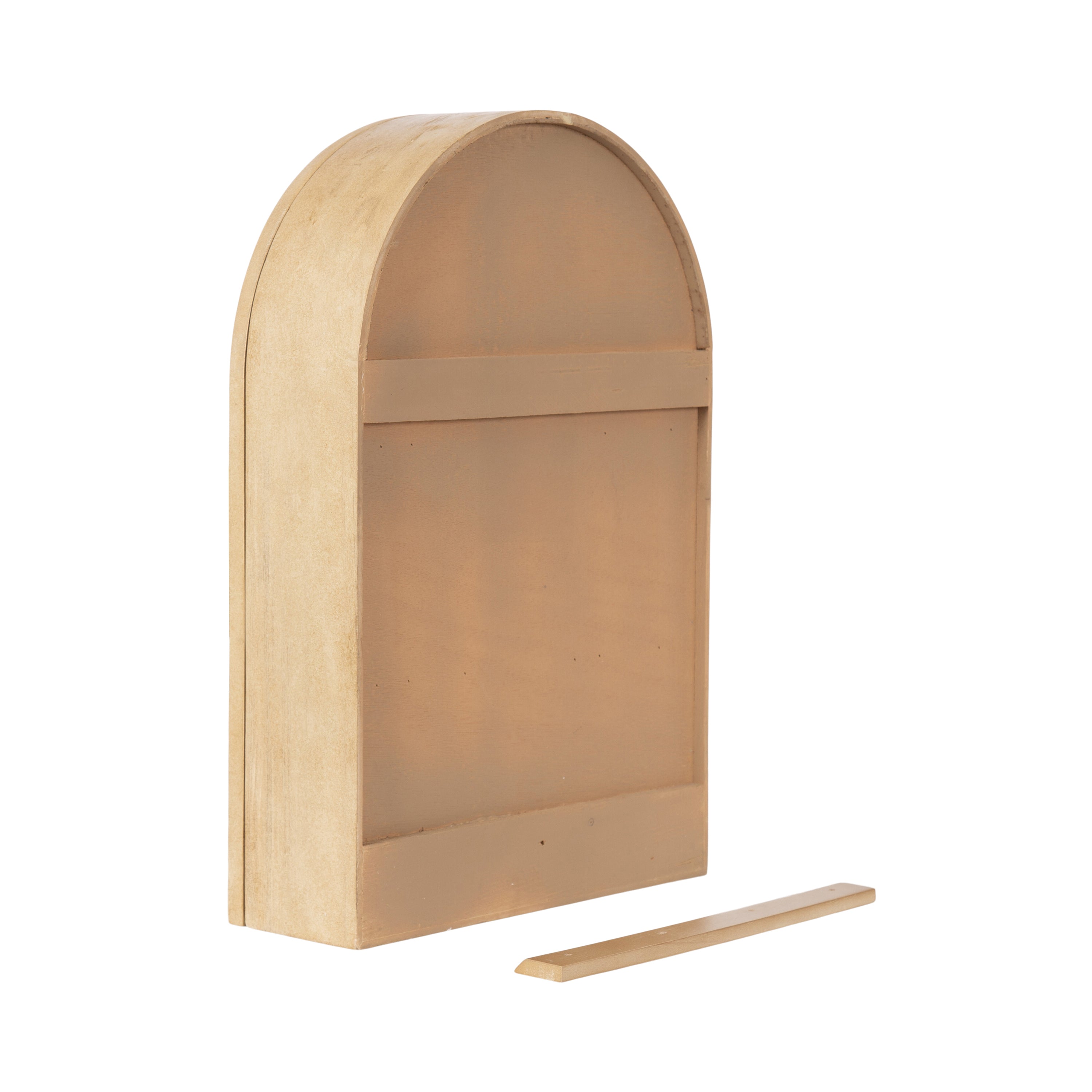 Accent Shelf White Natural 18x6x26 5