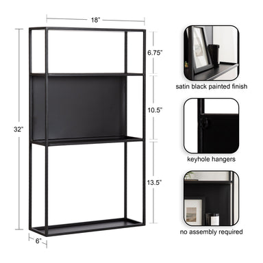 Accent Shelf Black 18x32 2