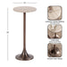 Drink Table Beige Bronze 10x10x22 2