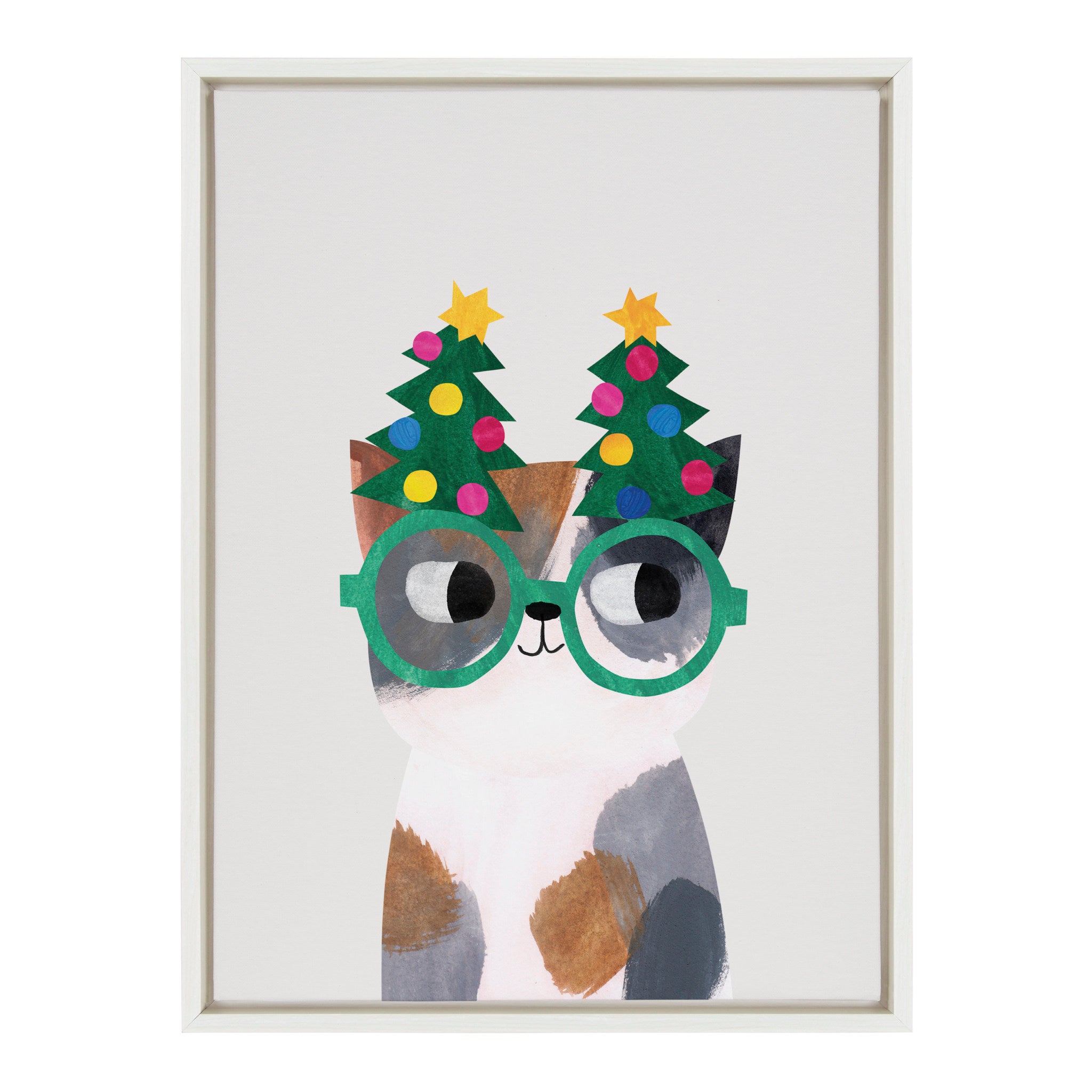 Sylvie Holiday Hats 18 Framed Canvas by Planet Cat™