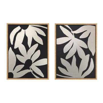 Sylvie Minimal Blooms 1 and 2 Framed Canvas by Alicia Bock