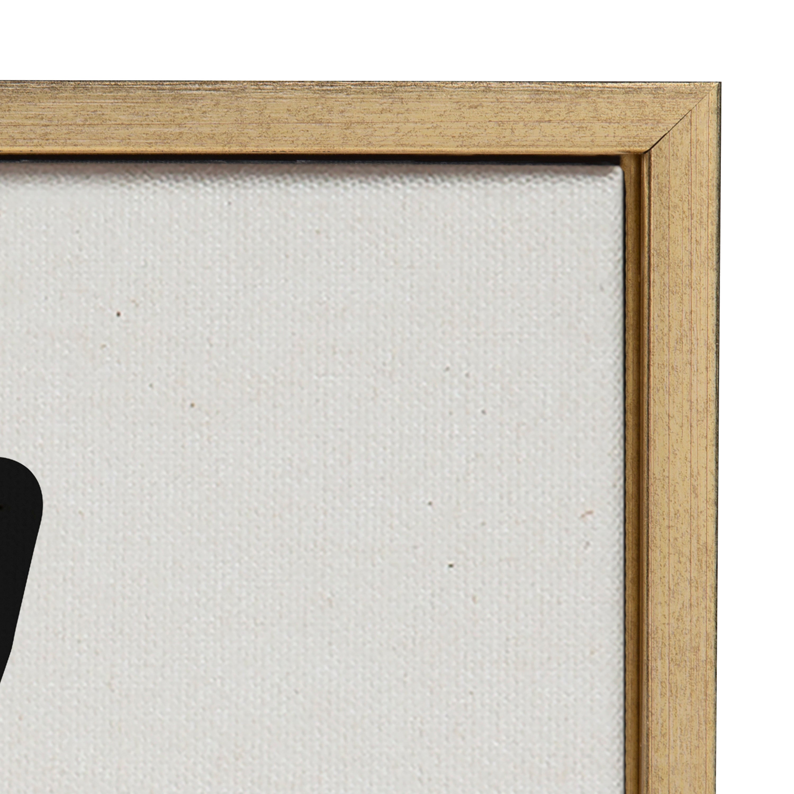 Sylvie Modern Botanical Neutral Abstract 2 Framed Canvas by The Creative Bunch Studio