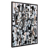 Sylvie Snowfall in Seattle Framed Canvas by Leah Nadeau