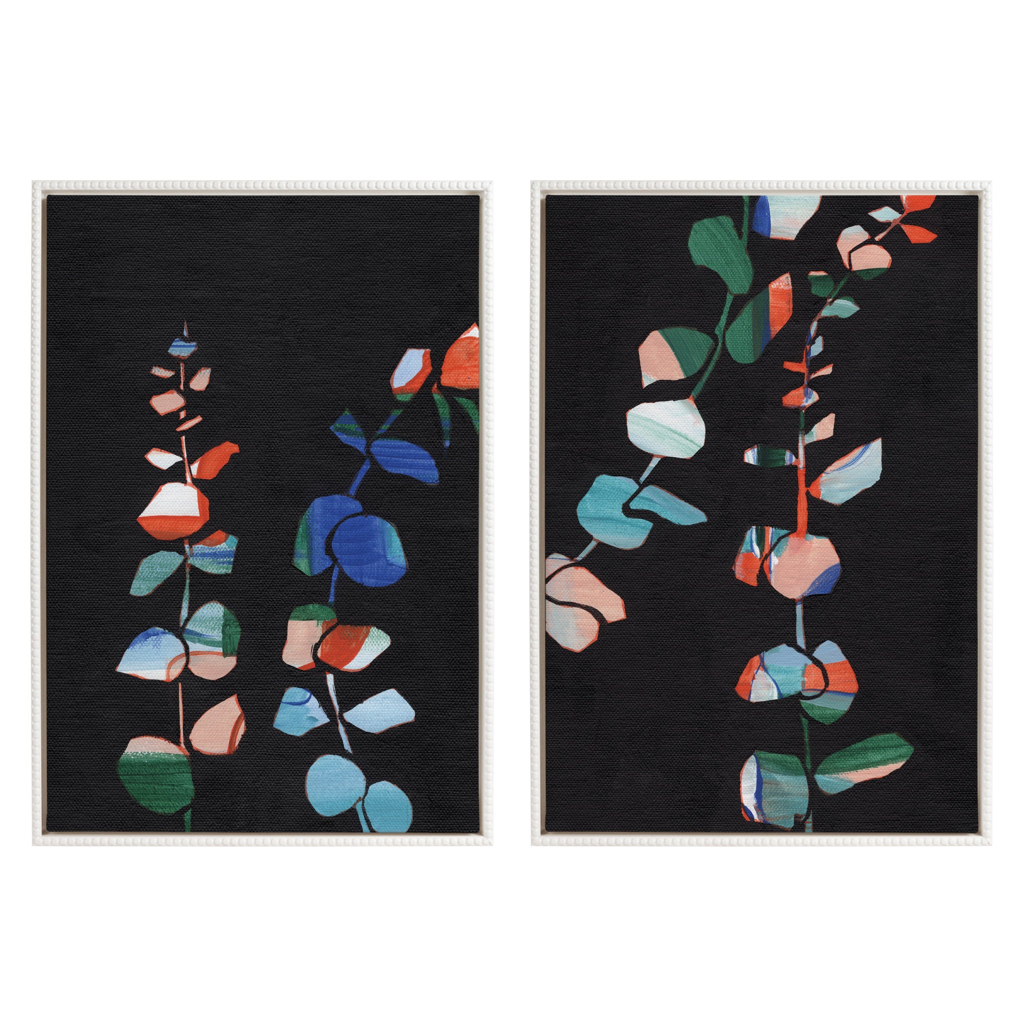 Sylvie Beaded Jade I and II Framed Canvas Art Set by Nikita Jariwala