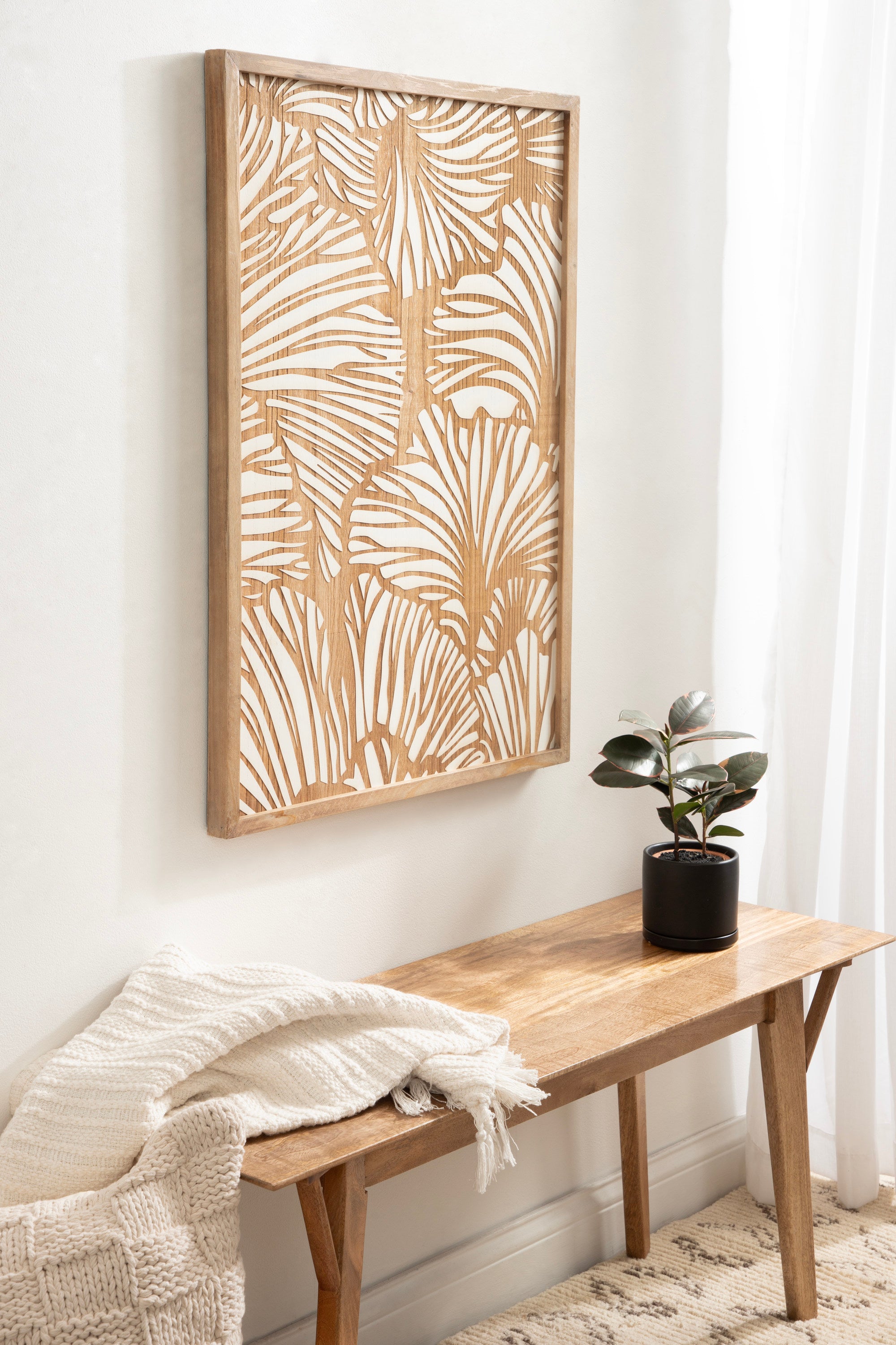 Sago Decorative Wood Art Plaque