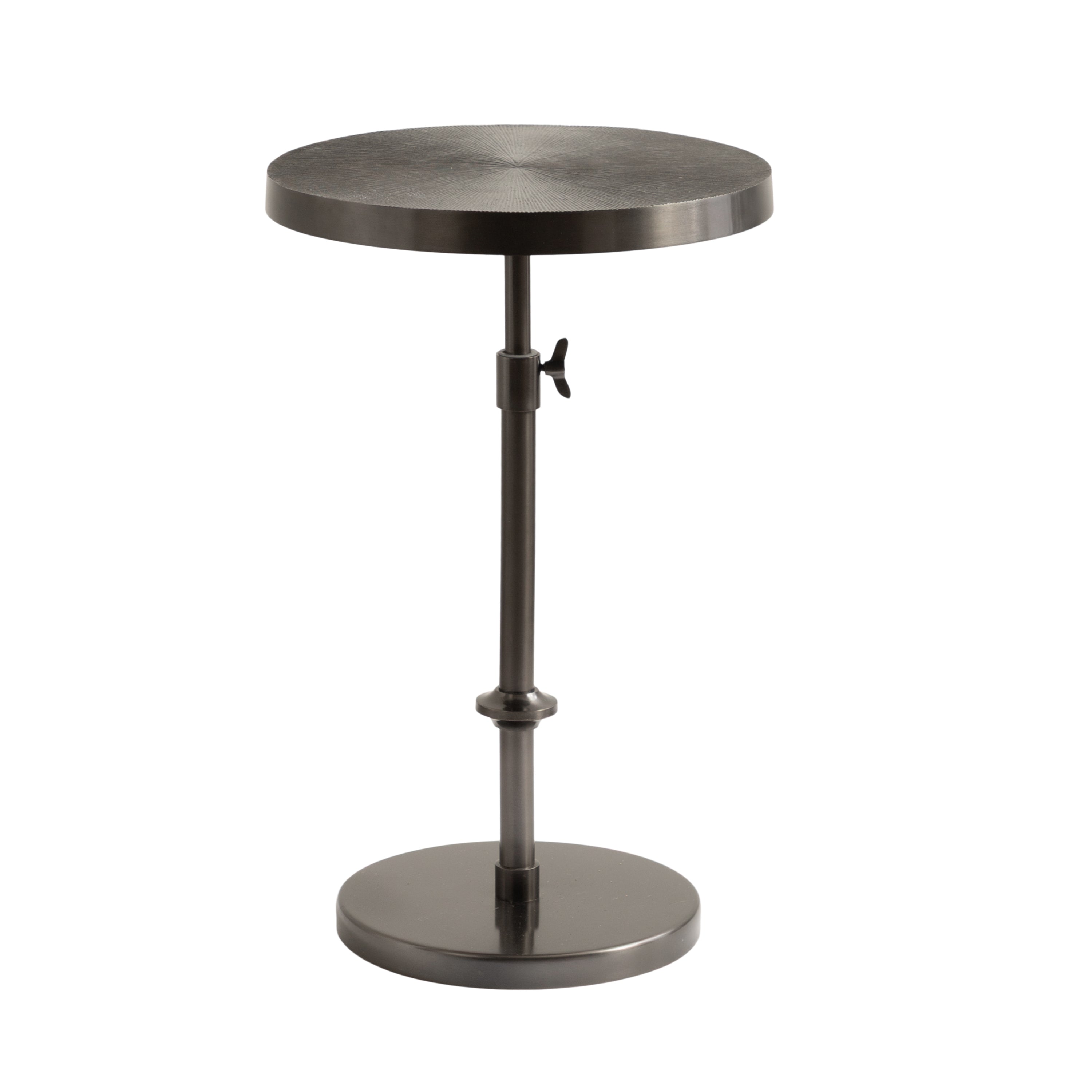 Drink Table Pewter 14x14x30 1
