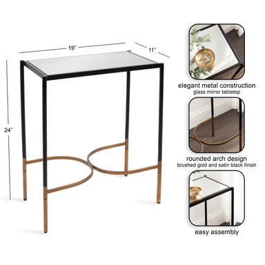 Side Table Black 11x19x24 2