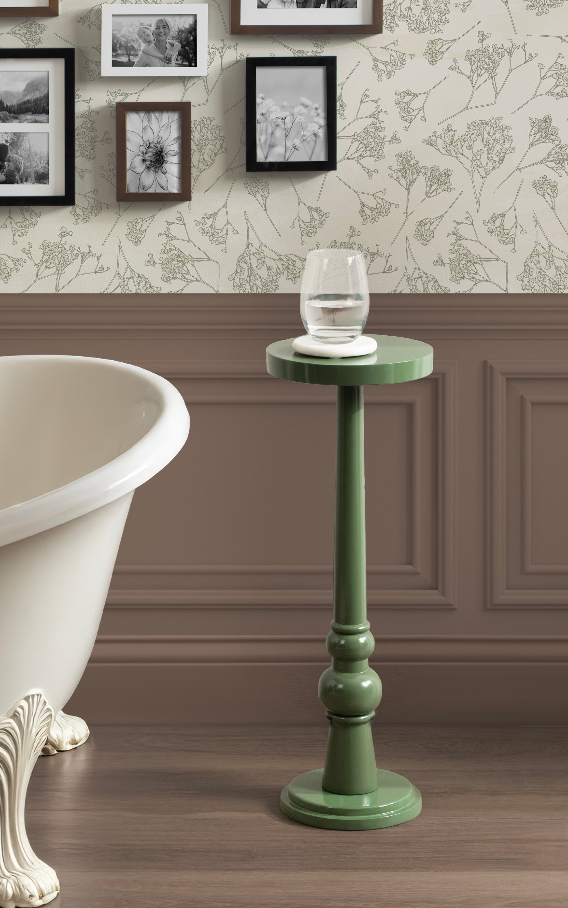 Side Table Green 8x8x23 7