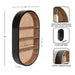 Accent Shelf Black Natural Beige 16x28 2
