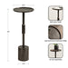 Drink Table Gray 9x9x22 2