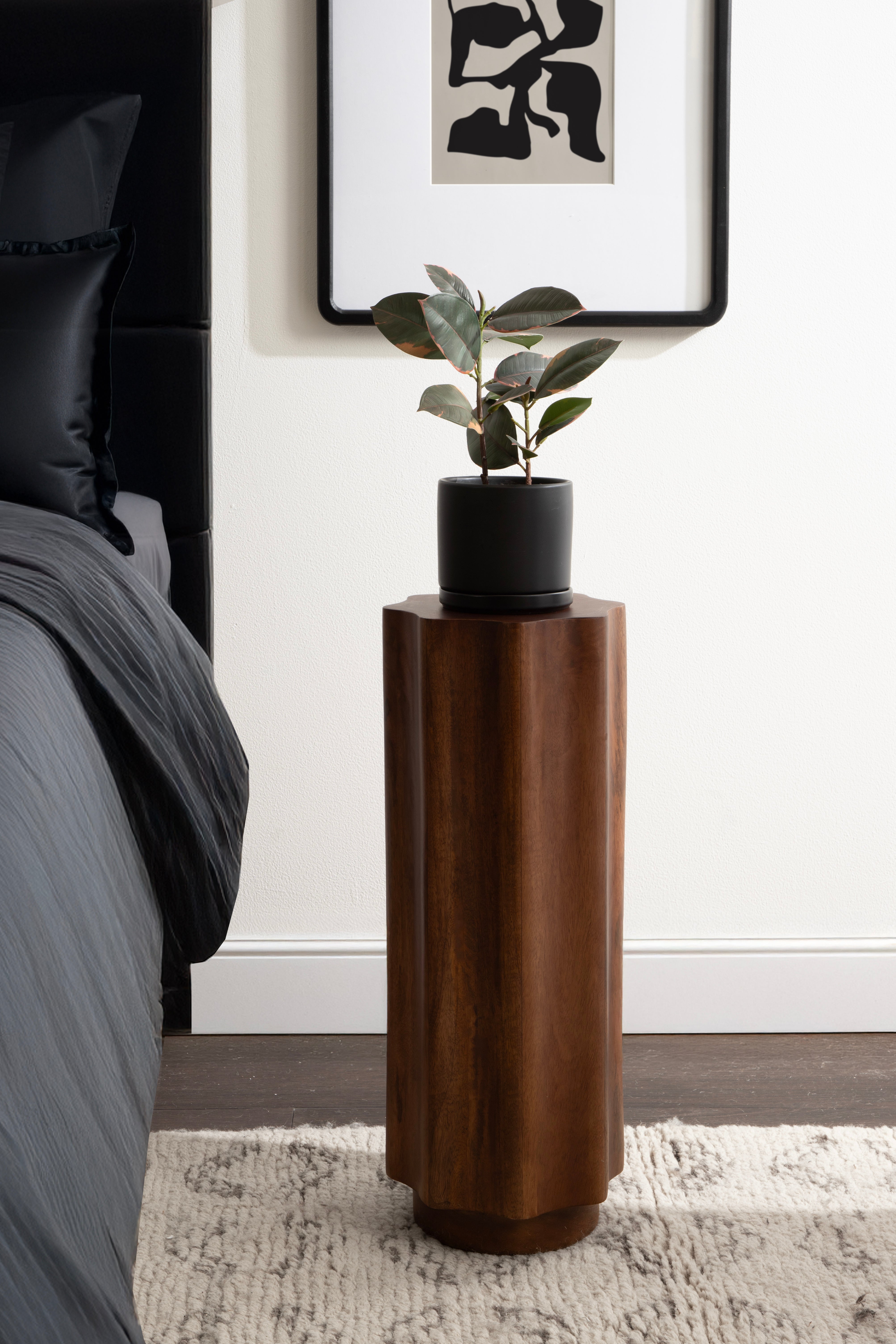 Pandey Wavy Wood Drink Table
