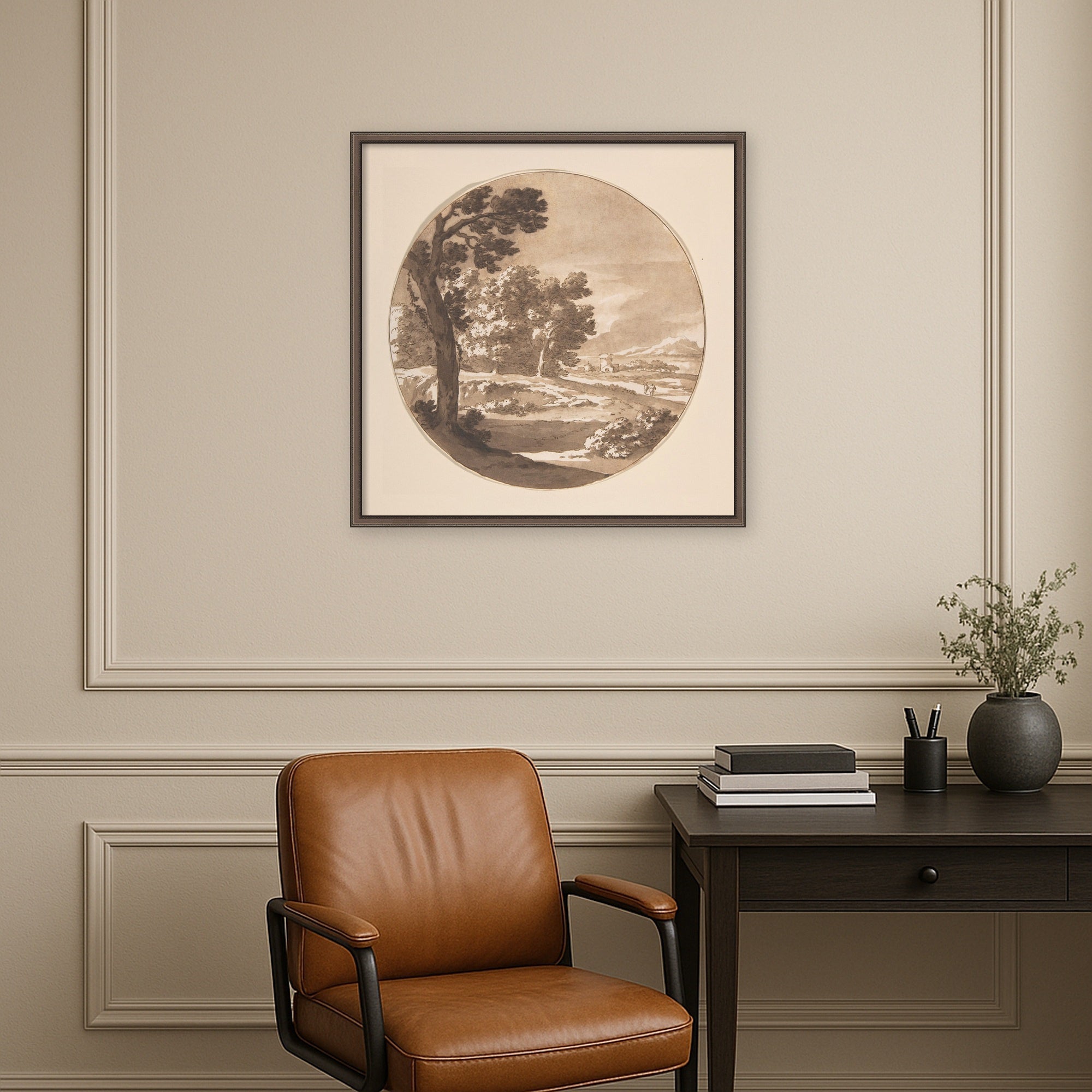 Mounted Canvas 25 x 25 Cordelia Thin Bronze 6