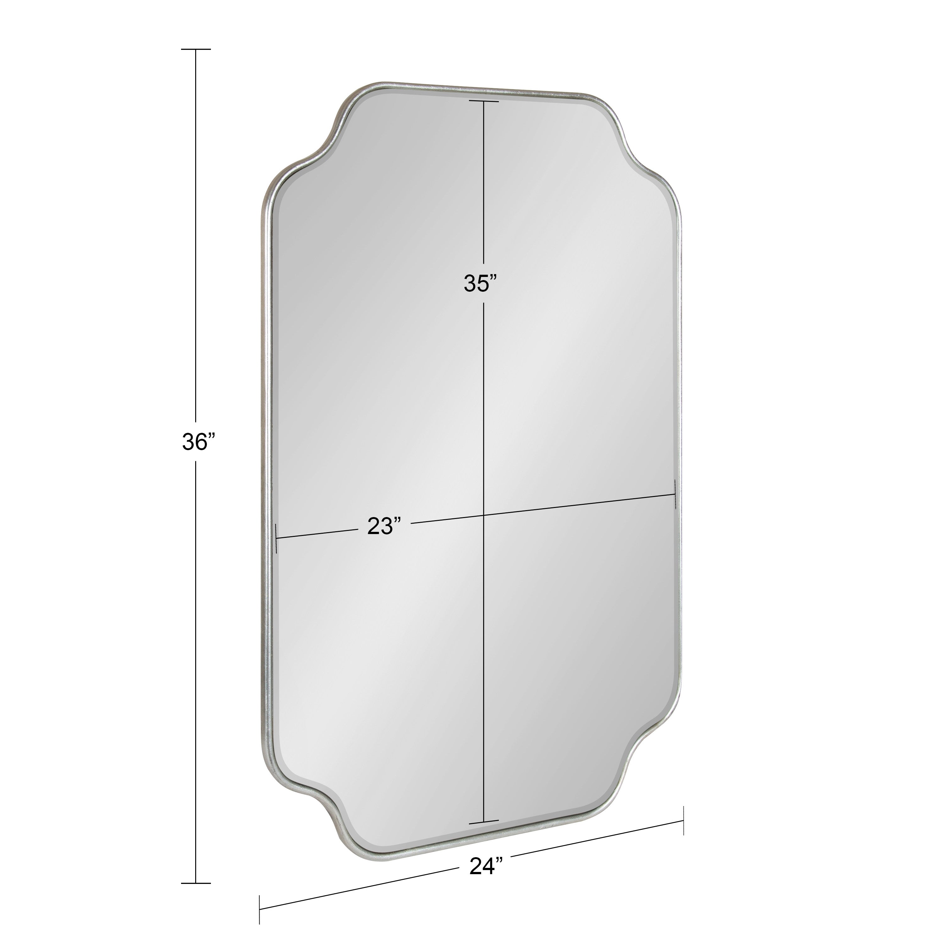 Scallop Mirror 24x36 Silver 5