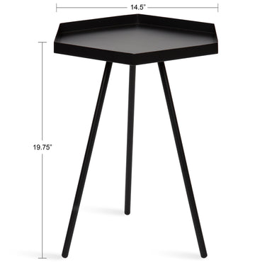 Side Table Black 17x15x20 2
