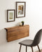 Wall Mounted Desk Rustic Brown Black 30x12x16 8