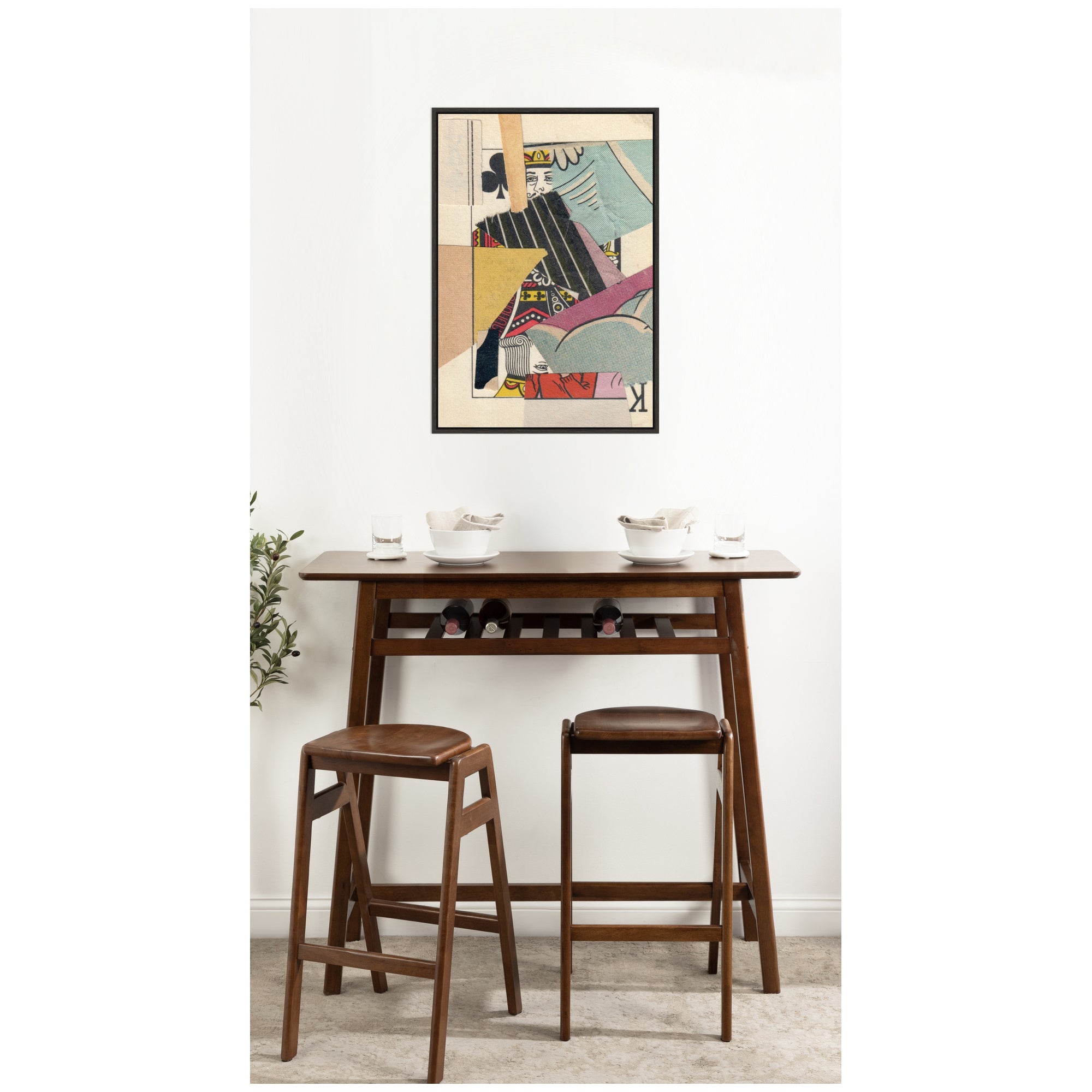 Framed Canvas Sylvie Dark Gray 23x33 7