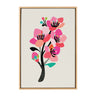 Sylvie Mid Century Modern Cherry Blossoms Framed Canvas by Rachel Lee of My Dream Wall