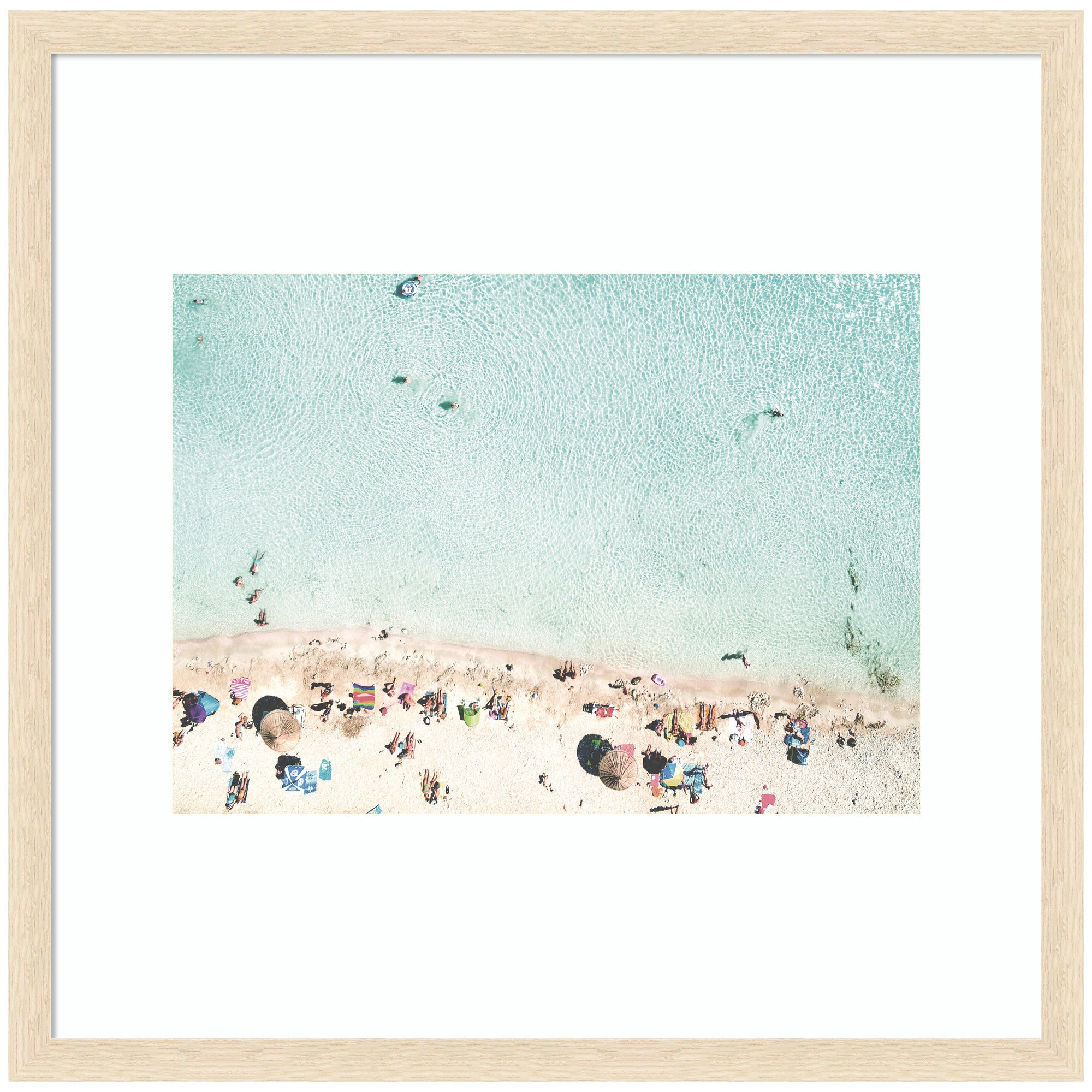 Turquoise Beach from Above No. 2 by Amy Peterson Framed Wall Art Print