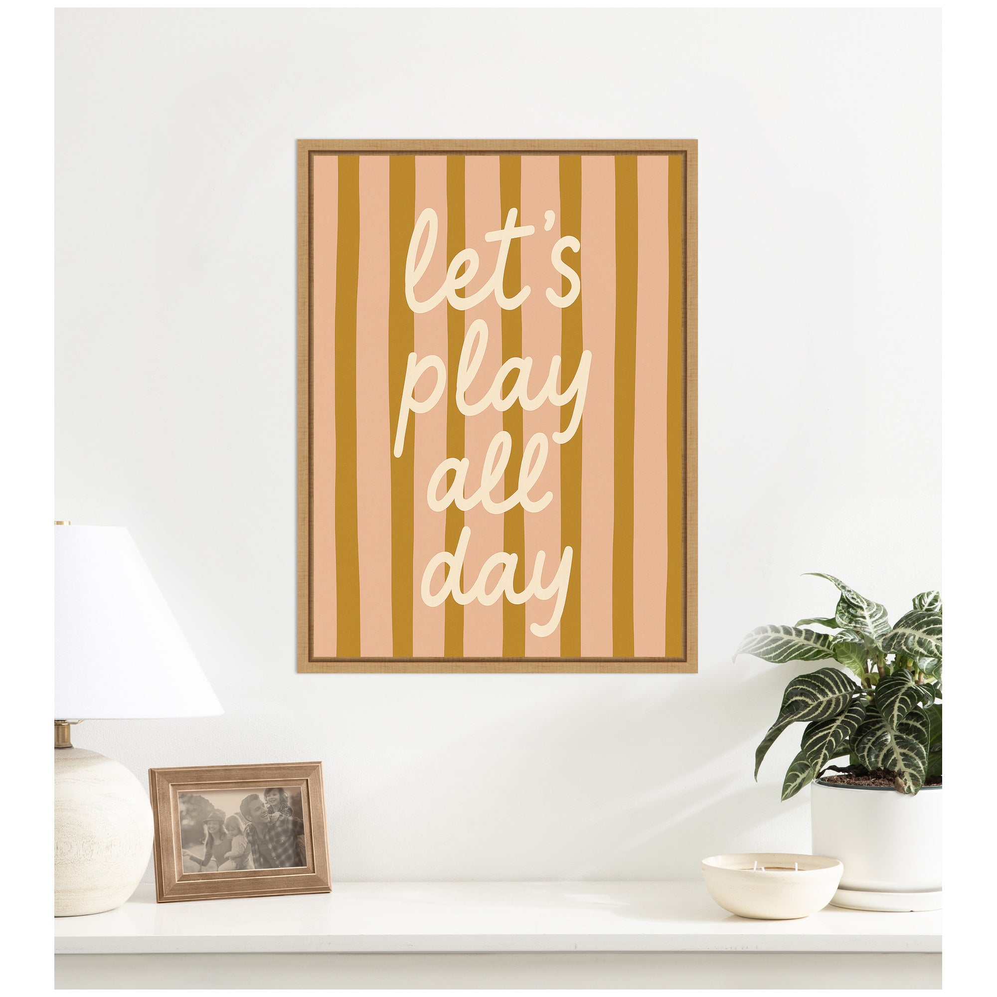 Lets Play All Day by Laura Moss Framed Canvas Wall Art Print