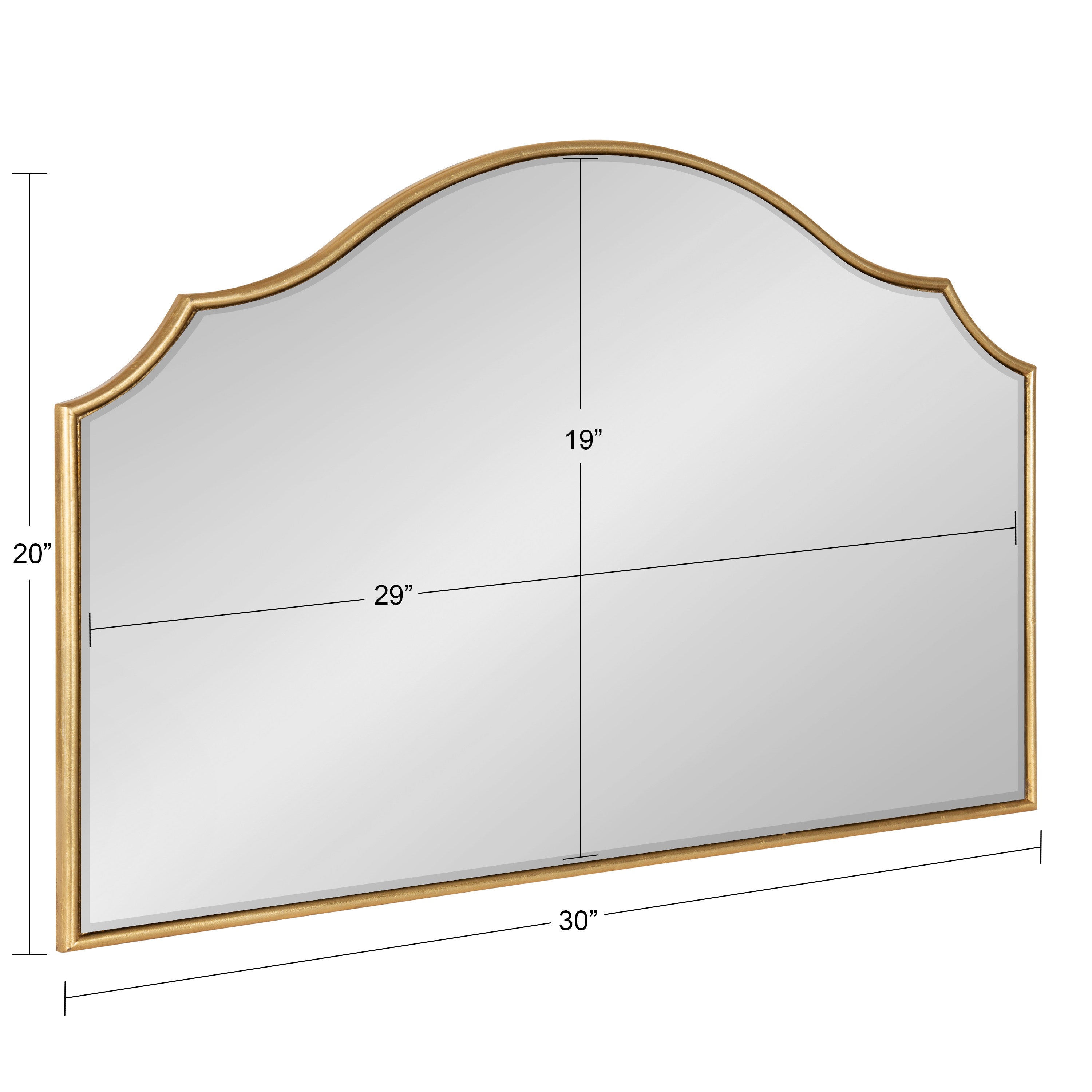 Arch Mirror Gold 30x20 5