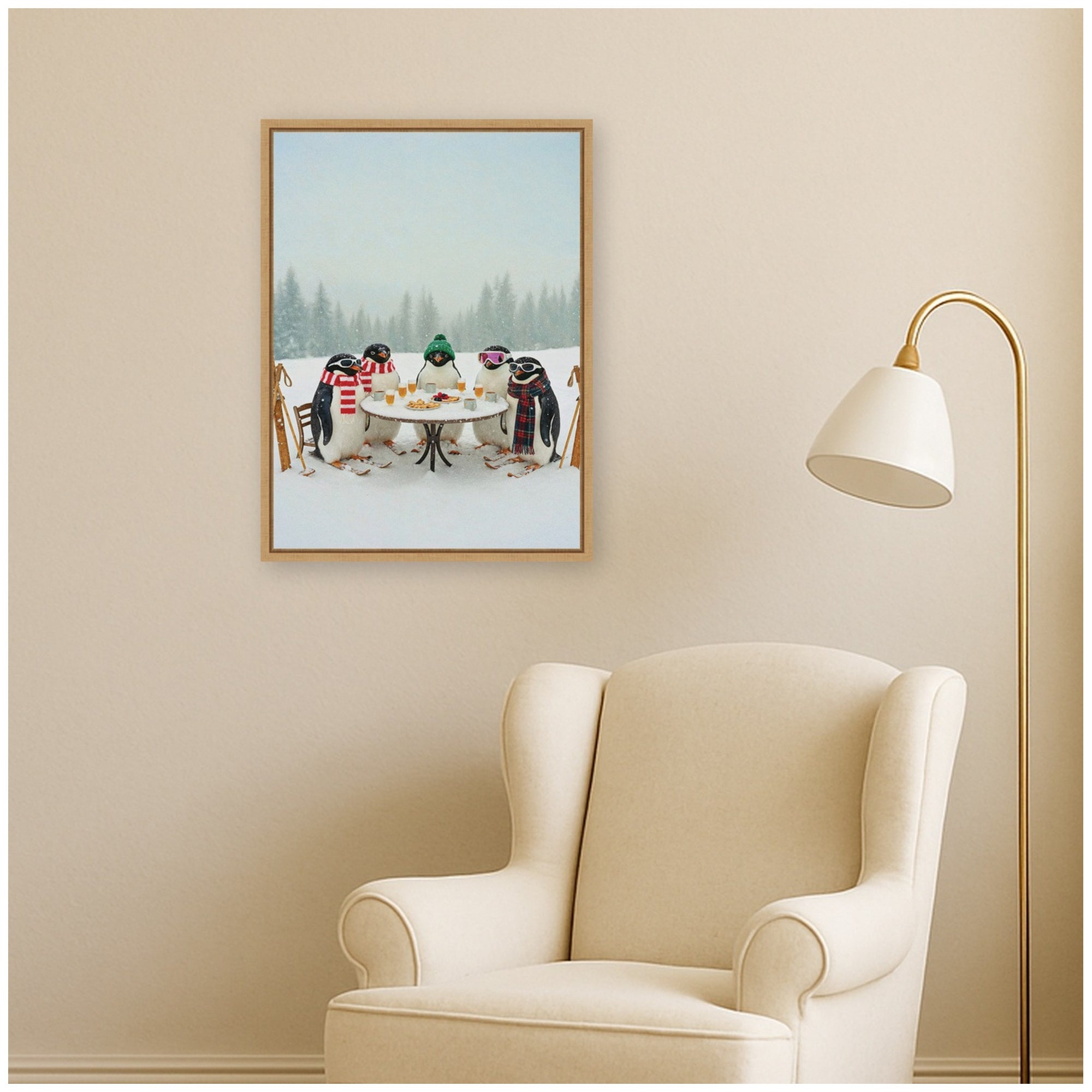 Framed Canvas Sylvie Natural 18x24 6