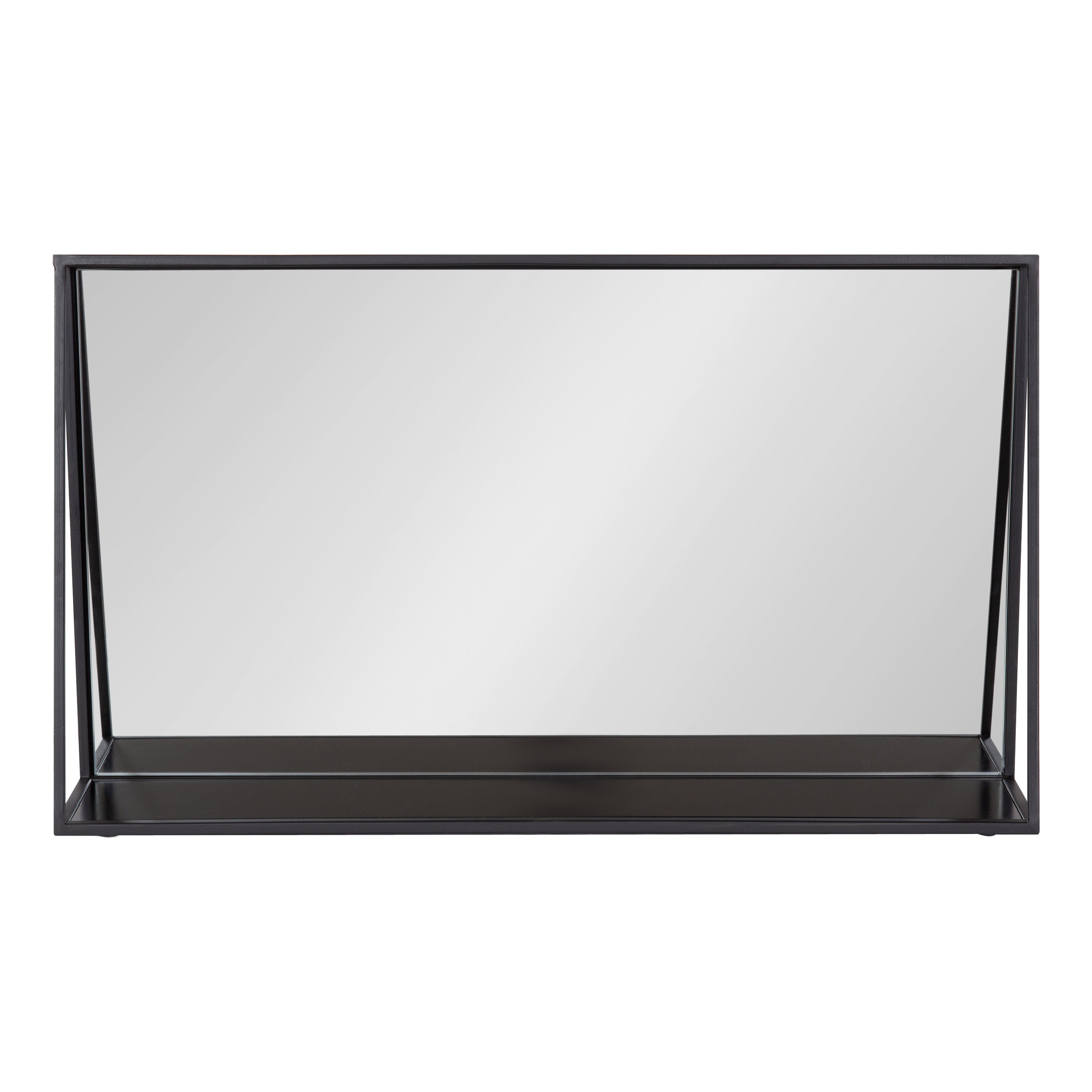 Lintz Metal Framed Mirror with Shelf