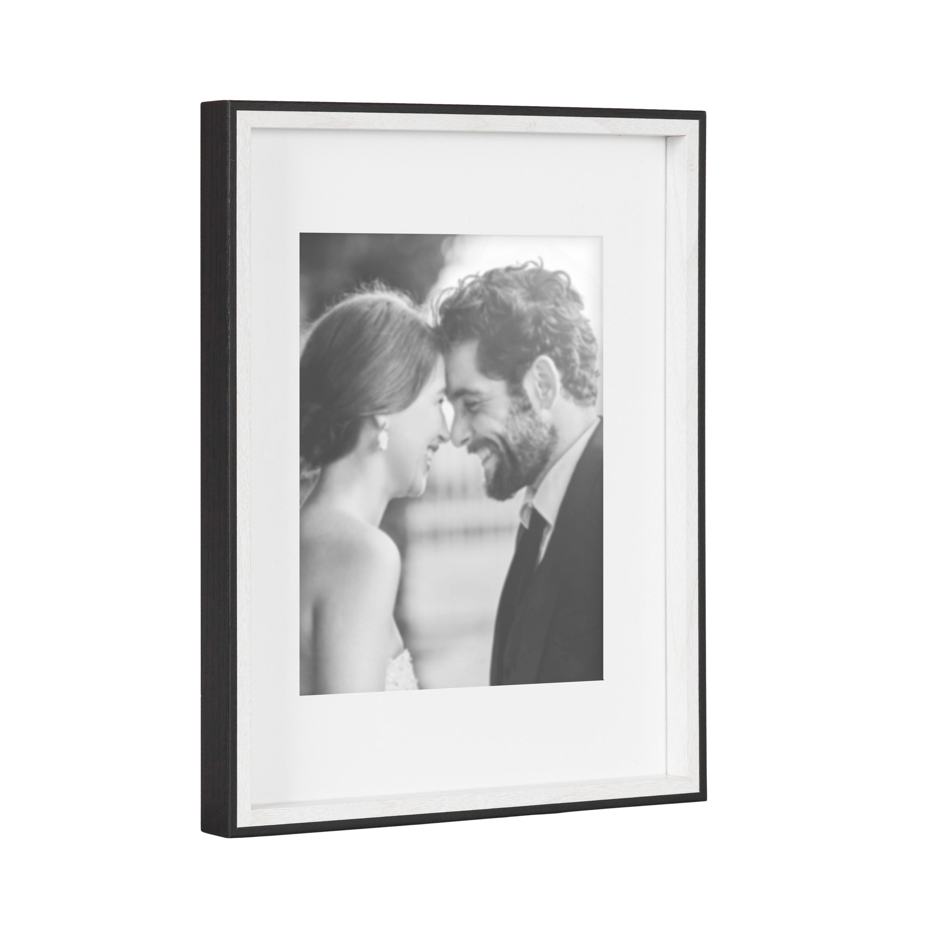 Wall Frame 11x14 matted to 8x10 Black White 5