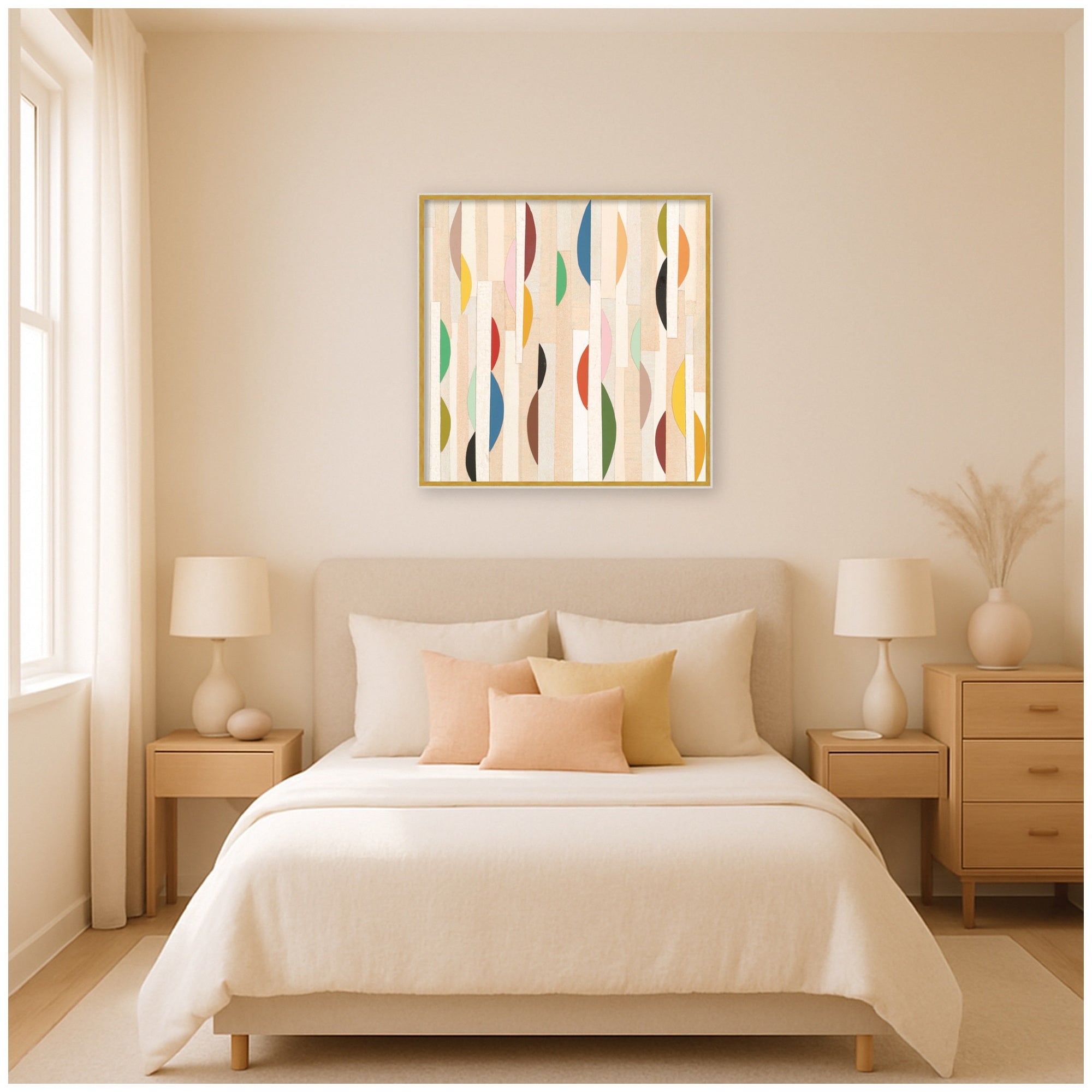 Geometric Abstract 1 by Felicia Dadak Framed Mounted Canvas Wall Art Print
