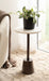 Side Table White Dark Brown 14x14x24 7