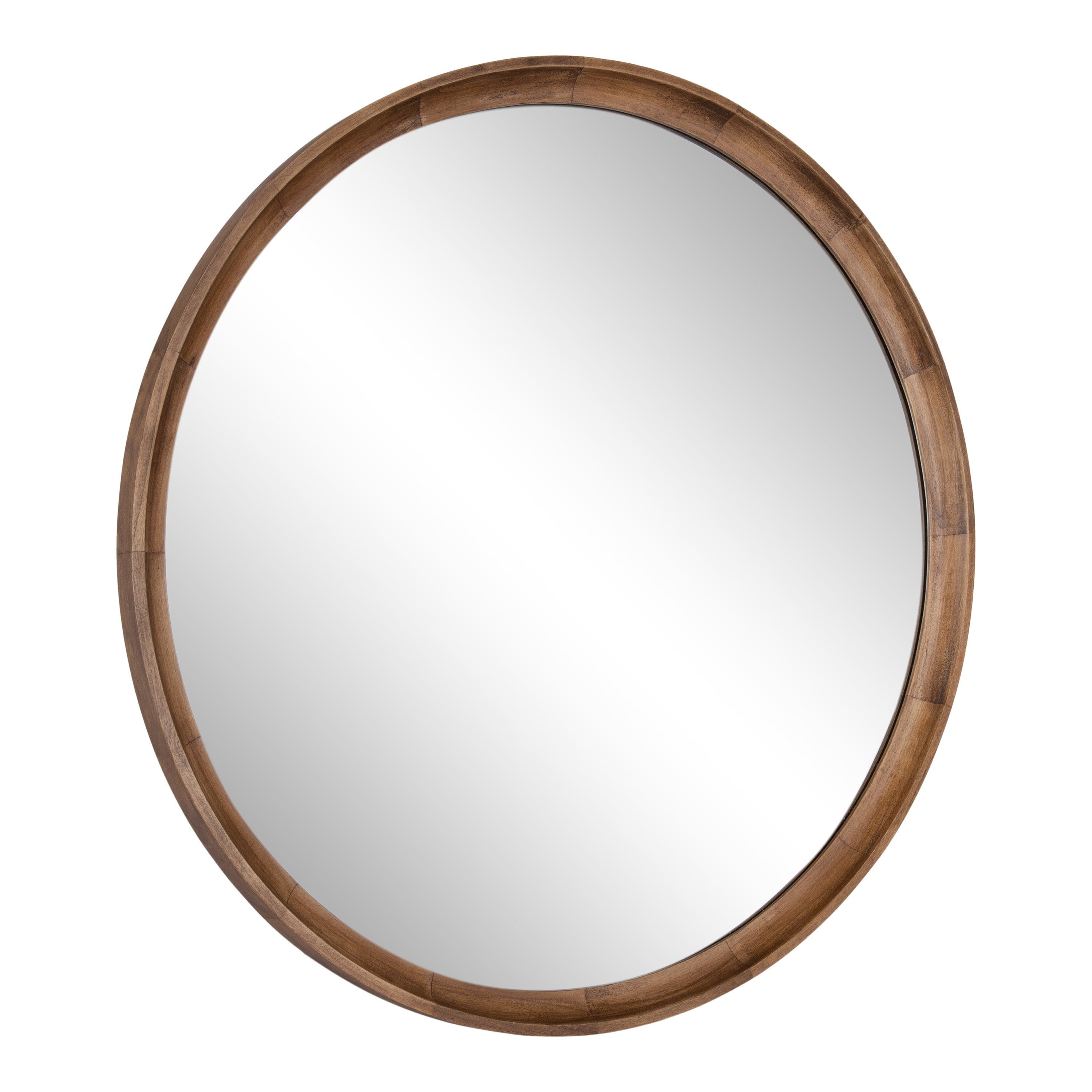 Round Mirror Rustic Brown 34" Diameter 1