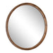 Round Mirror Rustic Brown 34" Diameter 1