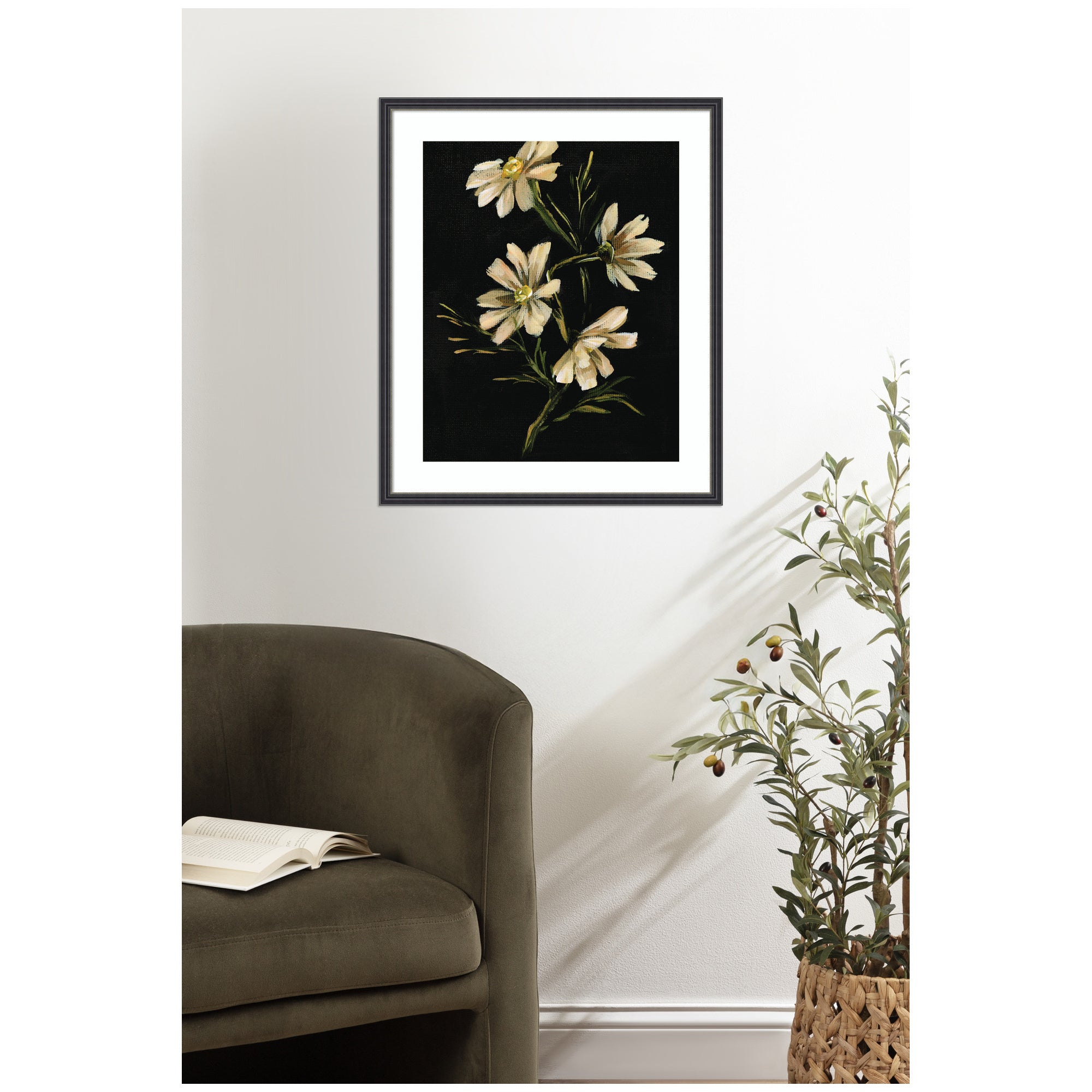 Framed Art Moody Floral 4 by Annie Quigley