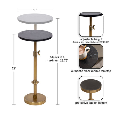 Drink Table Black Gold 10x10x30 2