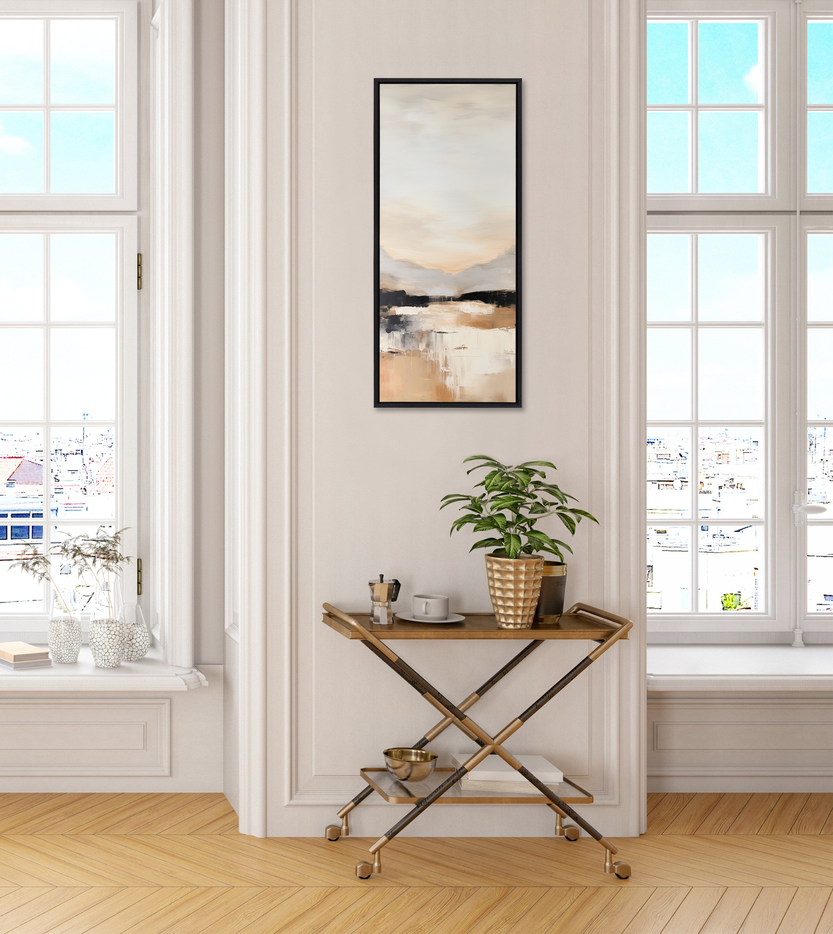 Framed Canvas Sylvie Black 18x40 5