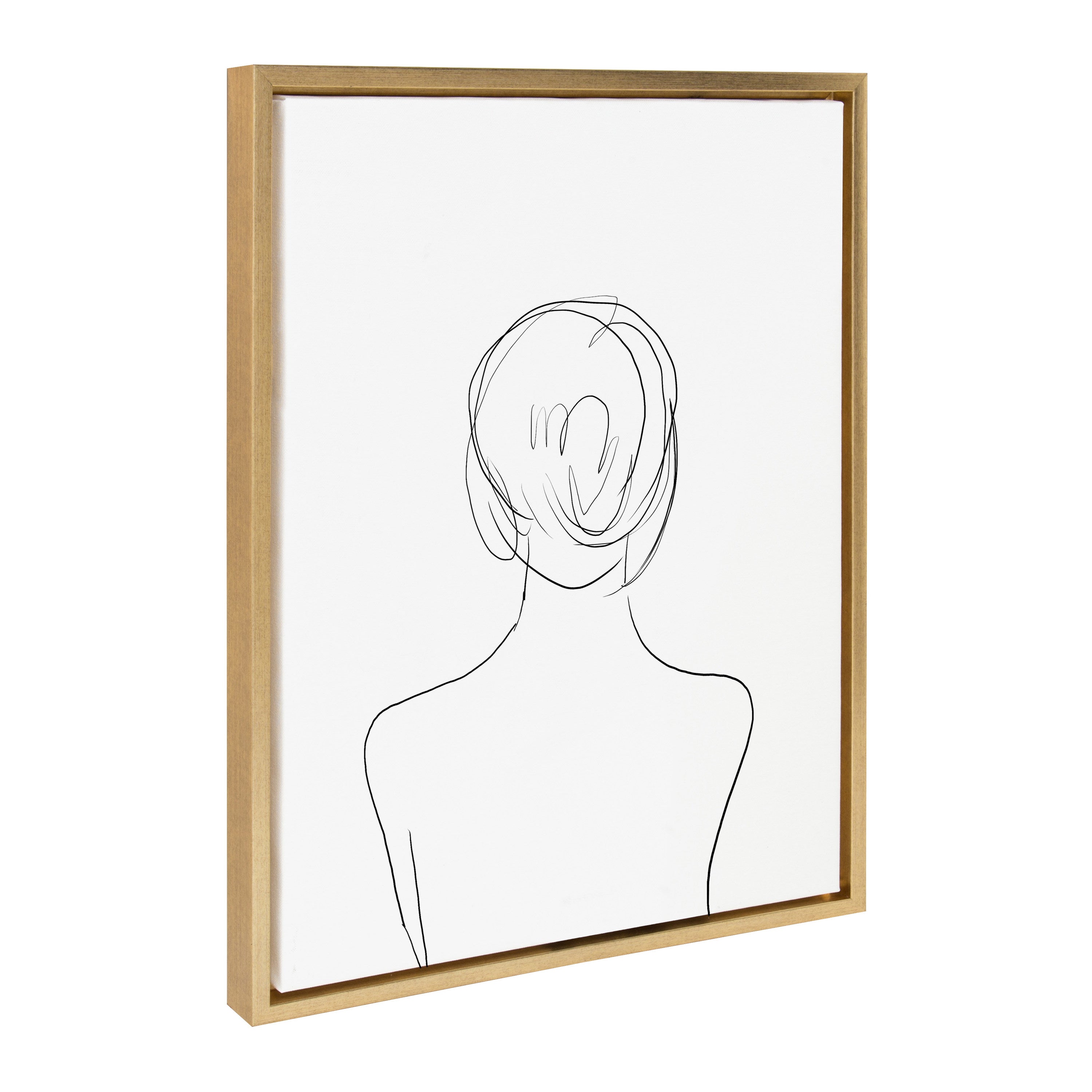 Sylvie Minimalist Woman Framed Canvas by Teju Reval of SnazzyHues