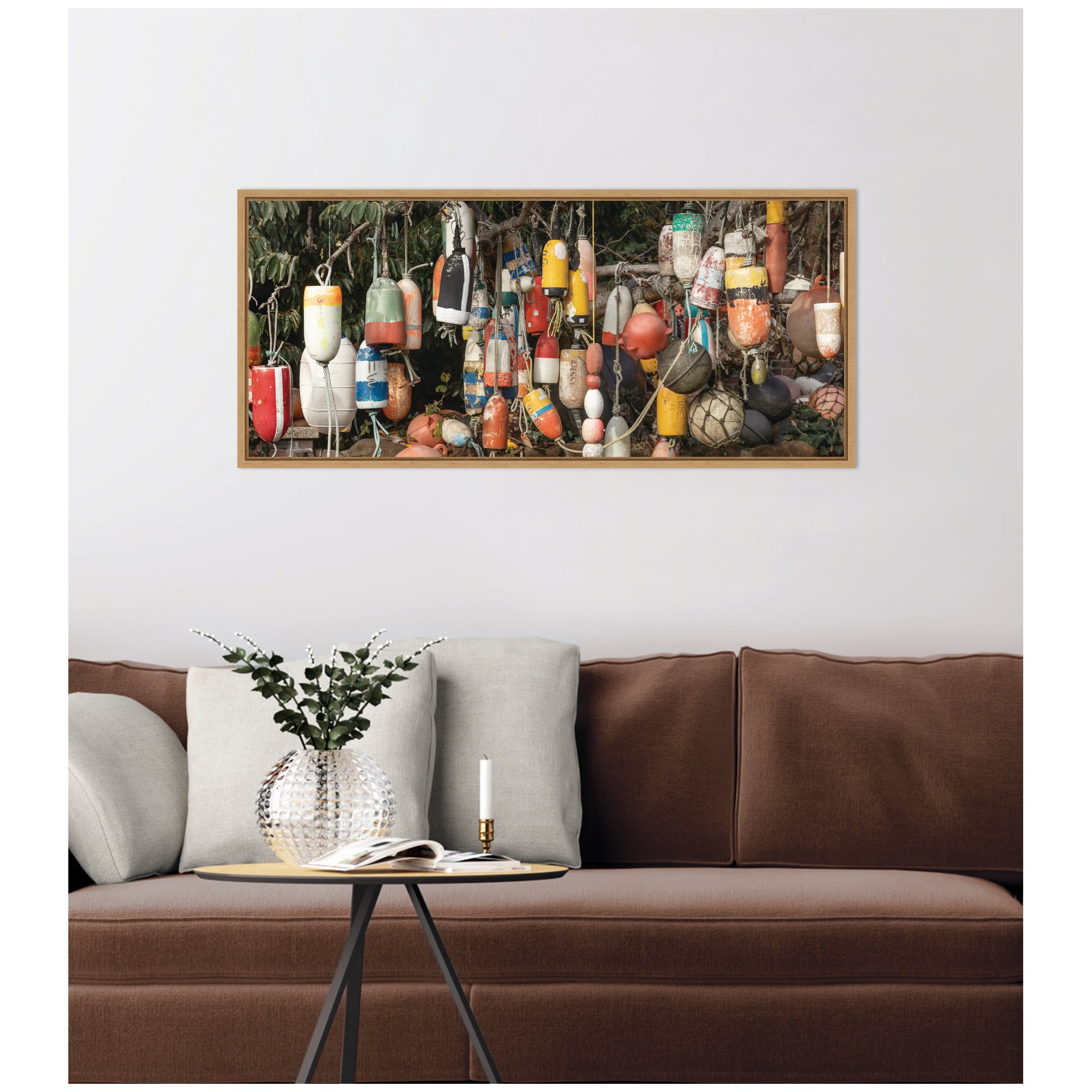 Framed Canvas 40 x 18 Sylvie Natural 6