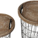 Nesting Table Rustic Brown Black 2 piece 3