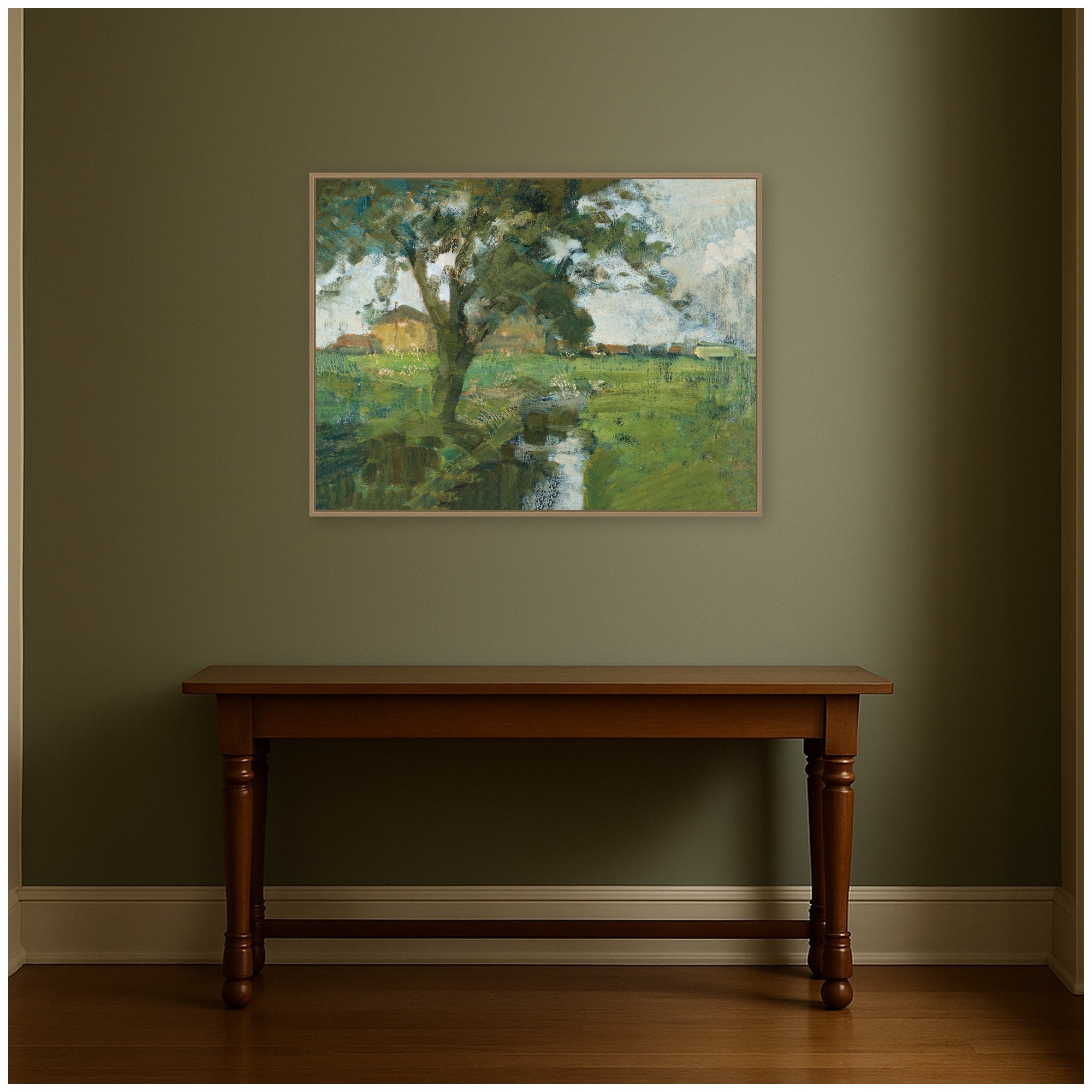 Framed Canvas 42x32 Sylvie Dark Gold 6