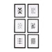 Art Set Black 6 Piece 13 in. x 16 in. 2